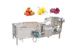 China 500kg/H Tomatoes Cabbage Air Bubble Washing Machine SUS 304 Stainless Steel Vegetable Washer wholesale