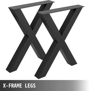 China X Shaped Frame Legs for Black Industrial Rustic Metal Dining Table in Office Interior wholesale