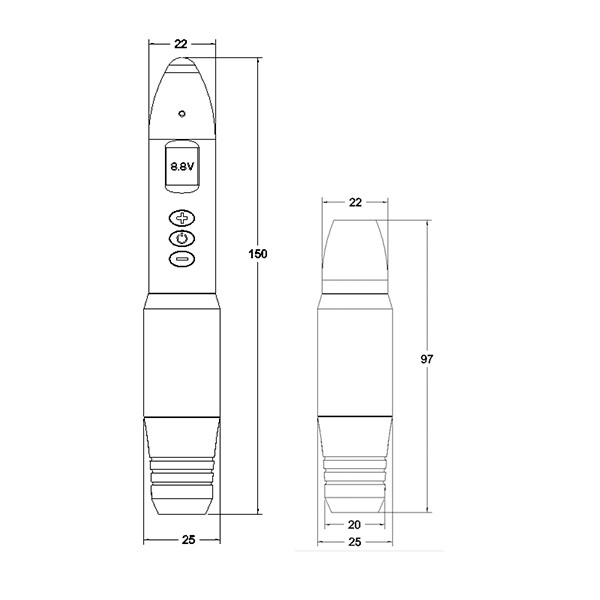 Black Color Wireless Permanent Makeup Pen For Tattoo Artist ODM
