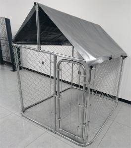 China Galvanized Chain link wire mesh with waterproof canopy dog cage wholesale