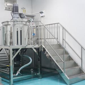China Stainless Steel 316 Cosmetic Emulsifier Mixer With PLC Buttons Control wholesale