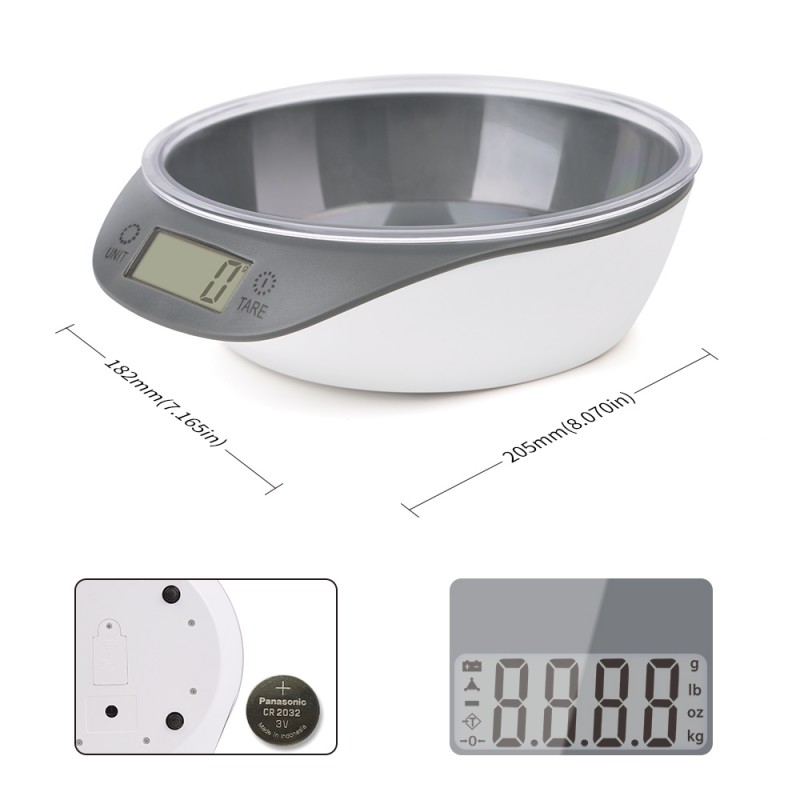 Manufacturer wholesale slow feeder smart pet dog weighing bowl