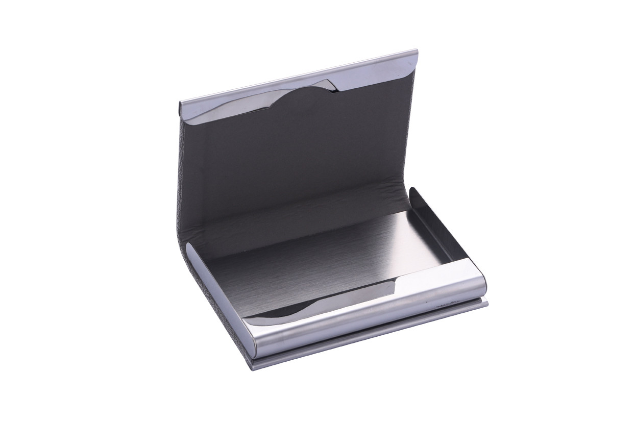 Metal Business Card Holder With Snap Closure Rectangle Business Card Case