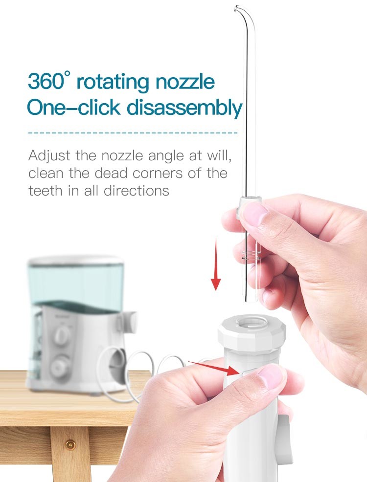 Cordless Dental Oral Irrigator Water Flosser 1000ml Water Tank Capacity
