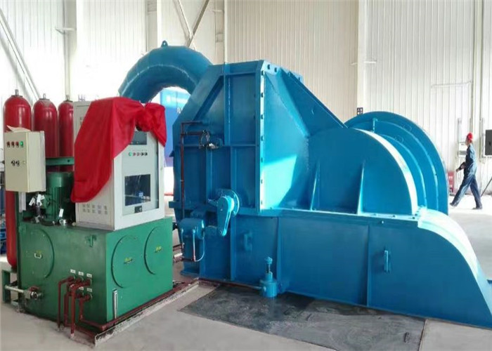 Small 100 Kw Pelton Water Turbine Generator Single / Multiple Nozzle Type ISO9001
