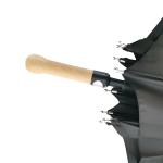 Aluminum Tips Windproof Golf Umbrellas Solid Fiberglass Shaft Wood Handle