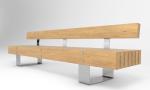 Long Commerical Street Backless Bench Factory Price Outdoor Metal Solid Wood