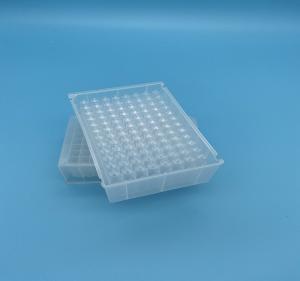 China Transparent Deep Well Pcr Plates 96 Well Square Well Sharp Bottomed Sterilization wholesale