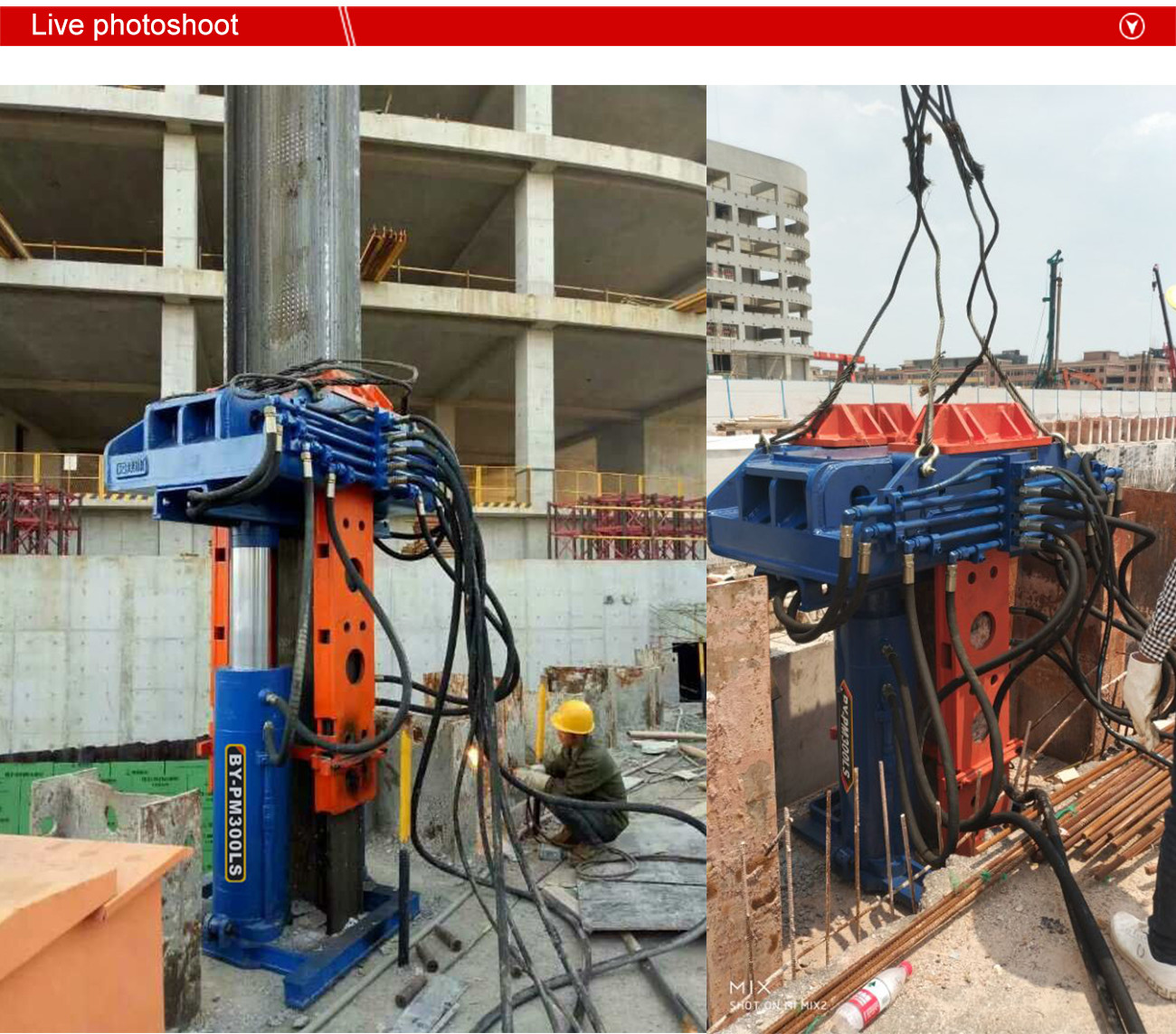 BEIYI hydraulic pile extractor static pressure pile pulling machine
