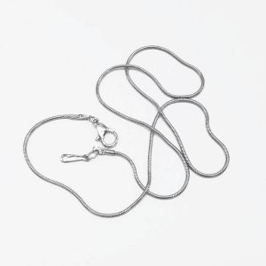 China Wish Pearl Silver Plating Copper Snake Chain DIY Jewelry Necklace wholesale