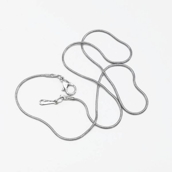 Wish Pearl Silver Plating Copper Snake Chain DIY Jewelry Necklace
