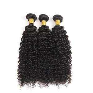 China Natural Black Jerry Curly Remy Human Hair Bundles Sew In Weave Bundles Brazilian Bundle Deals wholesale