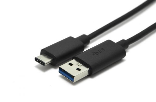 USB Type-C male to USB 3.0 male black PVC high speed data cable