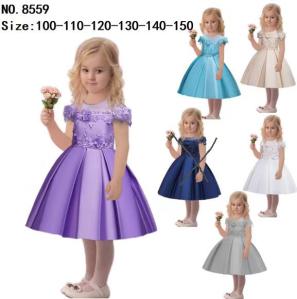 China girl's princess dress evening dress wear party dress ready goods ready to ship stock 51 wholesale