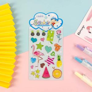 China Drop Plastic Hot Stamping Stickers Offset Printing Funny Cartoon Stickers wholesale