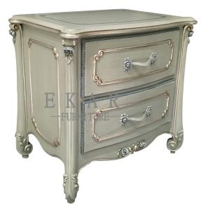 China Bedroom furniture liberty style bedside cabinet in two drawers, cabriole legs FN-189 wholesale