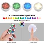 RoHS 4000k Dia65mm*25mm Remote Control Under Cabinet Light