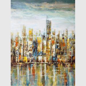 China Contemporary Oil Paintings , Professional Modern Cityscape Wall Canvas Paintingon wholesale