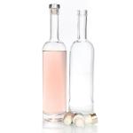 Low Price 750Ml Flint Bottle Liquor Oval Glass Bottle Clear Liquor Bottles For