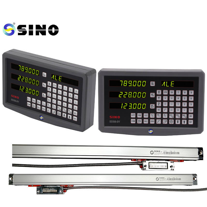 SINO Milling Machines Lathe Linear Scale 2 / 3 Axis Digital Readout DRO Optical Sensor
