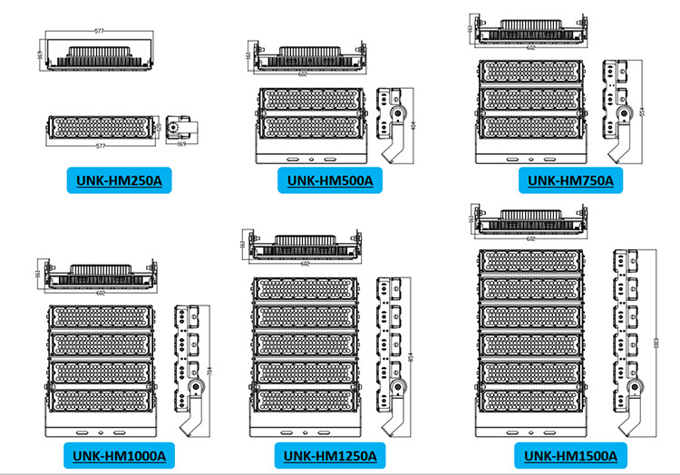 Stadium Sports Field 250w 500w 750w 1000w 1250w 1500w Led Outdoor Flood Light
