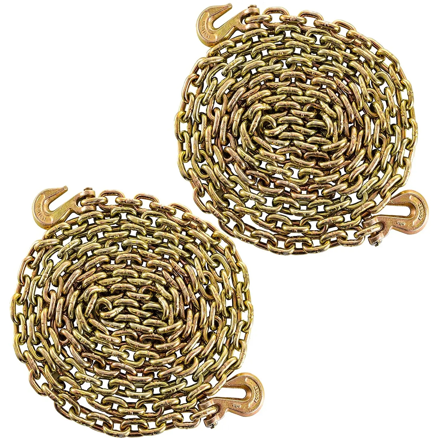 3/8''X 20 Ft Yellow Zinc Heavy Duty Welded Chain G 70 With Clevis Grab Hook