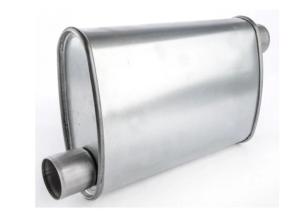 China Stainless Steel Oval Shaped 2.25 Inch SS409 Universal Exhaust Muffler wholesale