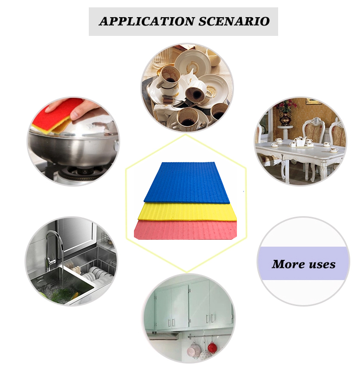 All Season Kitchen Sponge Cloth Biodegradable High Absorbency Non Scratch