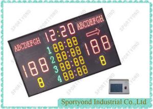 China Large Digital Electronic Basketball Scoreboard Red / Yellow / Green , 2m X 1m wholesale