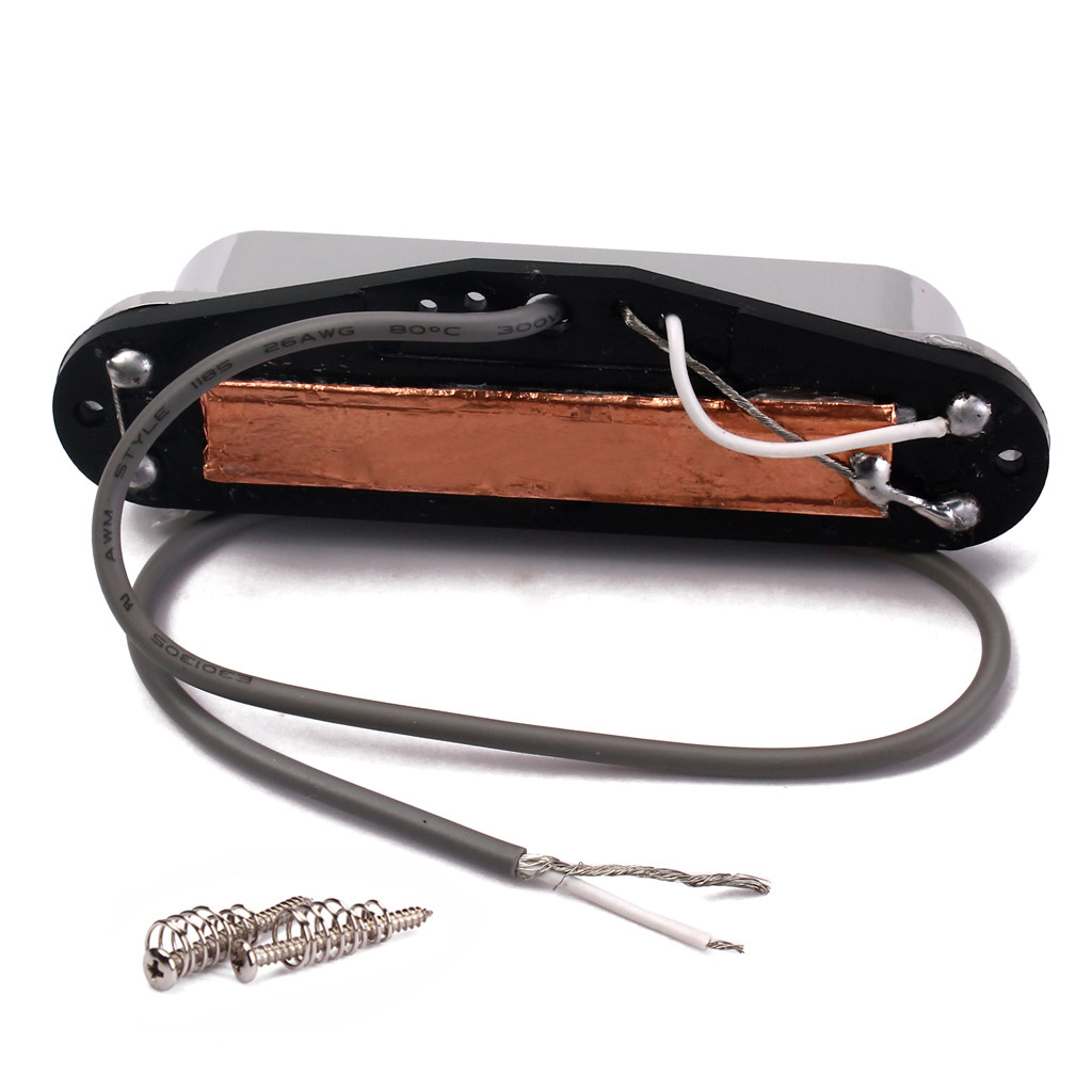 Chrome Plated Plastic Dual Rail Guitar Pickup Single Coil DC Resistance 9.3K