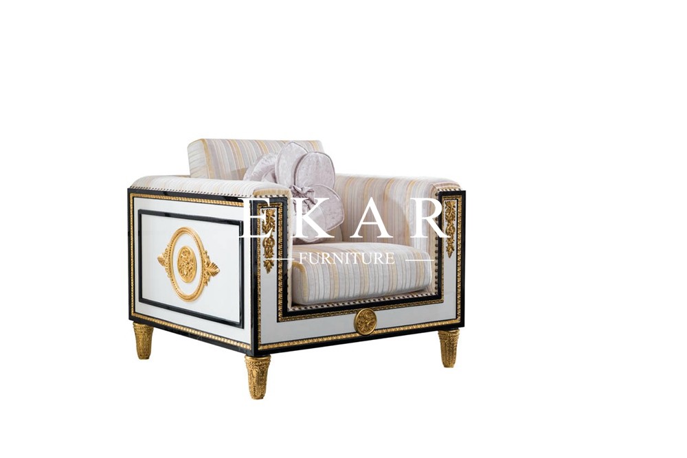Spanish Style Wooden Design Royal Furniture Sofa Set FLN-M-SF201