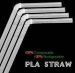 PLA Plant Based, Individual Wrap, Cocktail Drinking Straw, Eco Friendly, Corn