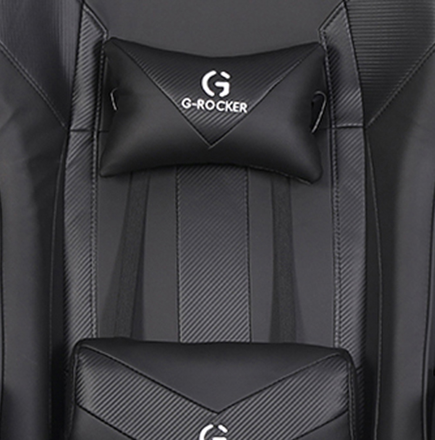 Office/Home Gaming Chair with Cup Holder and Footrest in White Racing Style Leather