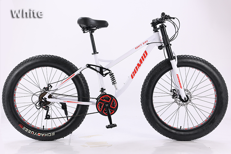 200kg Load Capacity Full Suspension Mountain Cycle Bicycle OEM Customizable Fat Tire Bike for Snow and Mountain Terrain