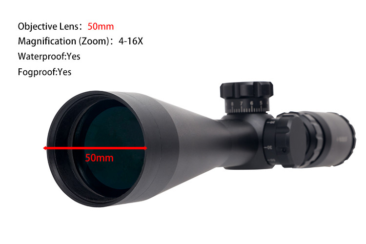 Water Proof First Focal Plane Scopes For Hunting 4-16X50SFE Black Matte