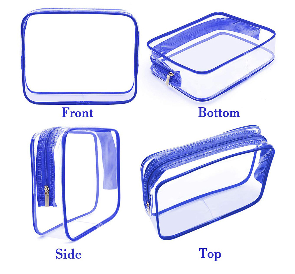 Multifunctional 6pcs Clear PVC Travel Luggage Pouch With Handle