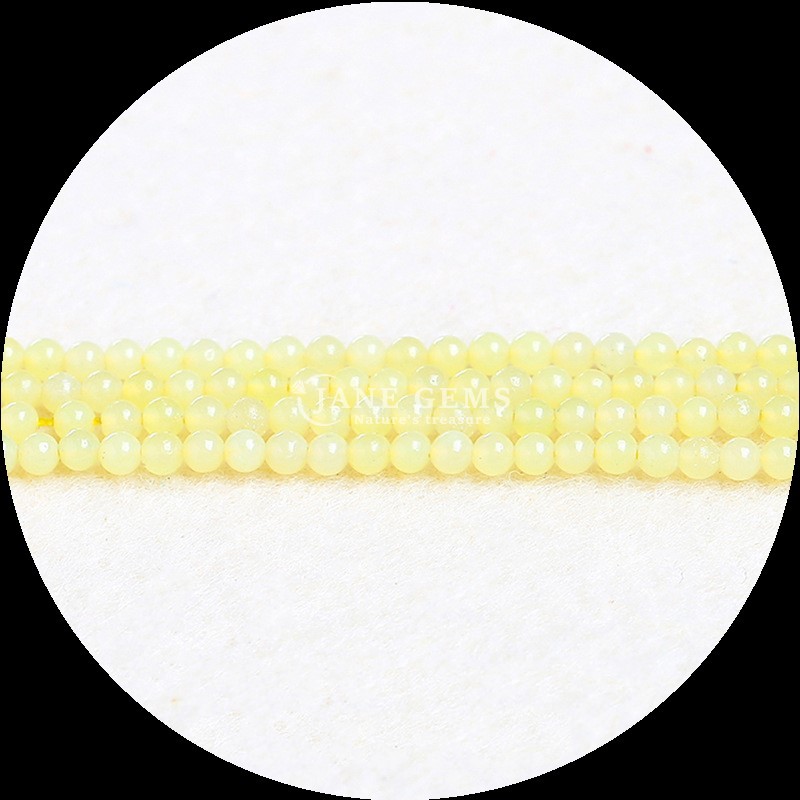 Vivid Round Multi Color DIY Jewelry Mini Loose Tourmaline Yellow Jade Loose Strands Beads