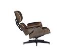 Vintage Industrial Leather Eams Leisure Swiviel Chair Bend wood Frame