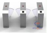 CE Approved Transparent Glass Access Control Flap Turnstile Retractable 110V /