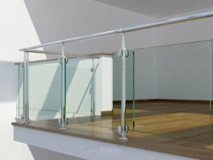 China Tempered Glass Railing Systems , Railings With Glass Panels wholesale