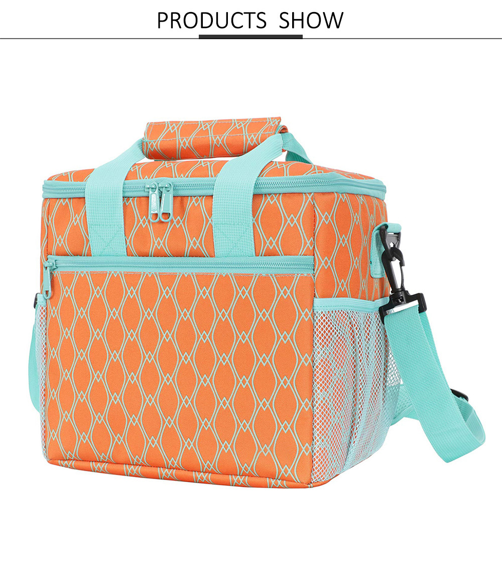 Adult Polyester Insulated Lunch Tote With Aluminum Foil Lining