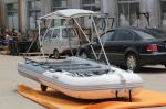 Wider Bow Inflatable Fishing Pontoon Boats , Small Pontoon Boats 380 Cm OEM
