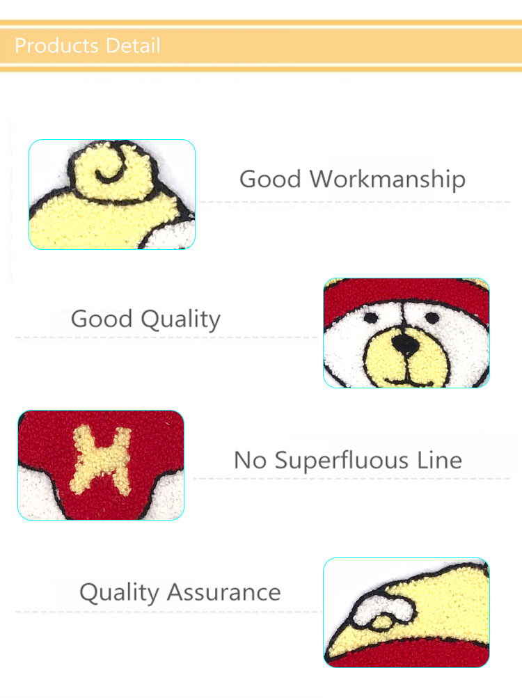 Exquisite Cute Bear Sew On Embroidered Patches Eco Friendly Any Color Available