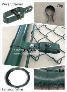 China Strong Chain Link Black Fence , Chain Link Security Fence 50*50mm wholesale