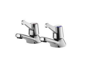 China Brass Cartridge 2 Handle Lavatory Faucet Hot Cold Water Two Handle Mixer wholesale
