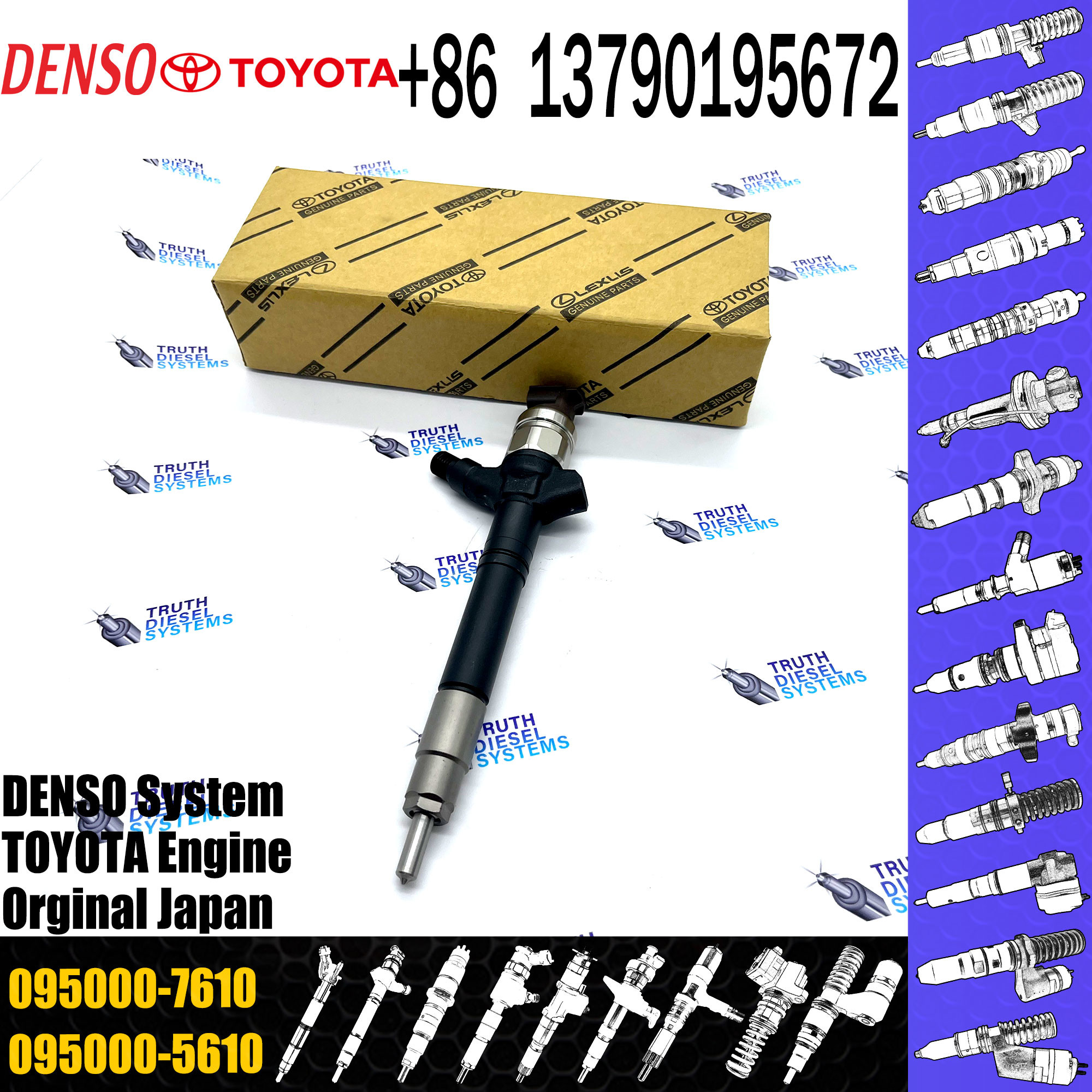 Common Rail Diesel Fuel Injector Nozzle 23670-09260 095000-7610