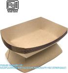Kraft Paper Food Tray. 3 LB. (100 Pack). Disposable, Recyclable And Fully