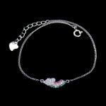 Pure 925 Silver Platinum Jewelry , Personalized Cubic Tennis Bracelet Chain