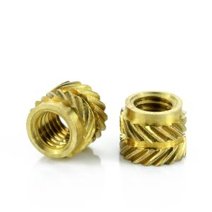 China Threaded Knurled Brass M4 Insert Nut Water Resistant Brass Insert Nuts wholesale