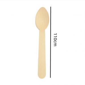 China Custom Disposable Wooden Utensils Spatula Spoon 110mm For Wedding Party on sale